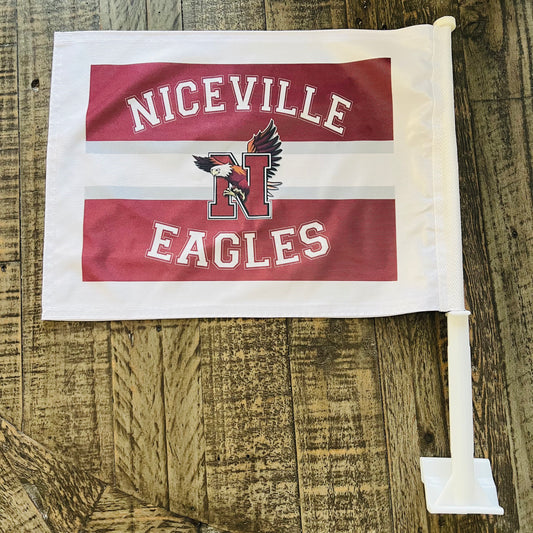 Eagles Flying "N" Car Flag