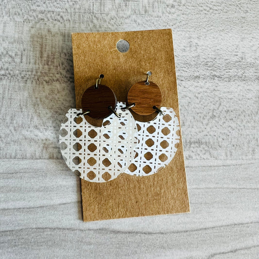 Basket Weave Dangle w/ Wood Connector