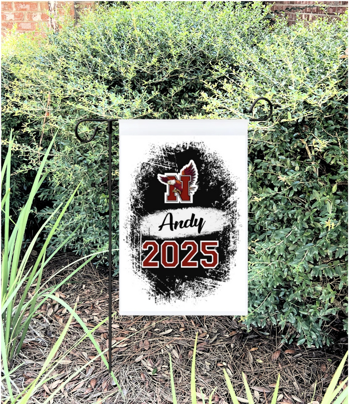 Class of 2025 Black Splatter Flag - Personalization Available