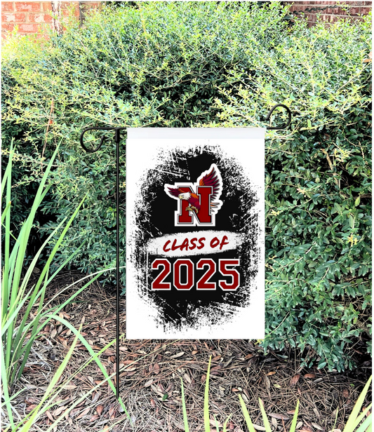 Class of 2025 Black Splatter Flag - Personalization Available